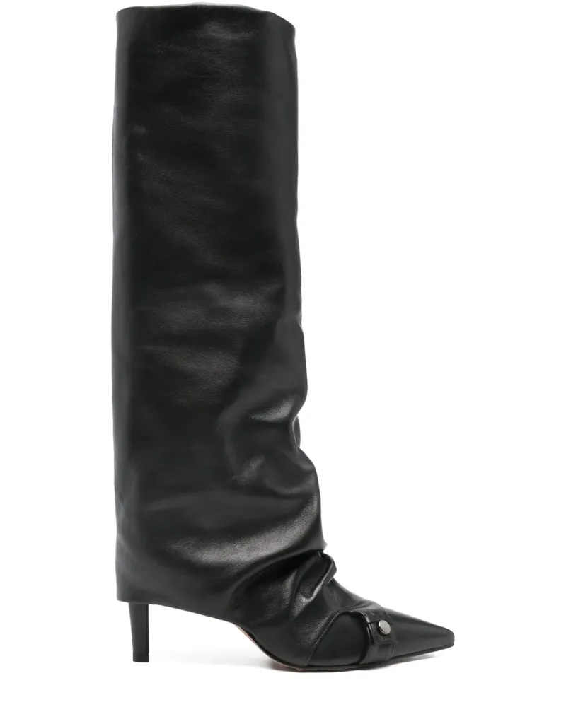 The Seller Stiefel mit Kontrasteinsätzen - Schwarz Schwarz