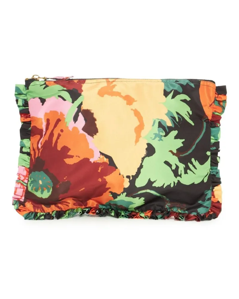 La DoubleJ Clutch mit Logo-Print - Grün Grün
