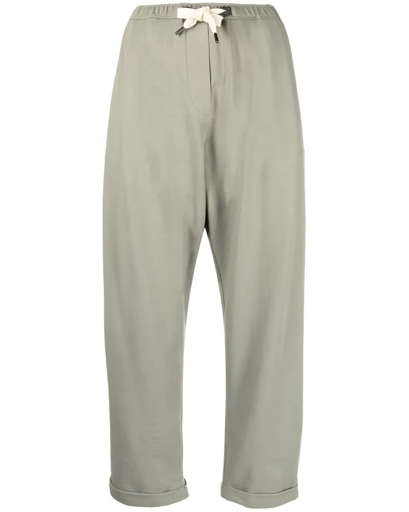 Brunello Cucinelli Cropped-Hose mit Kordelzug - Grün Grün