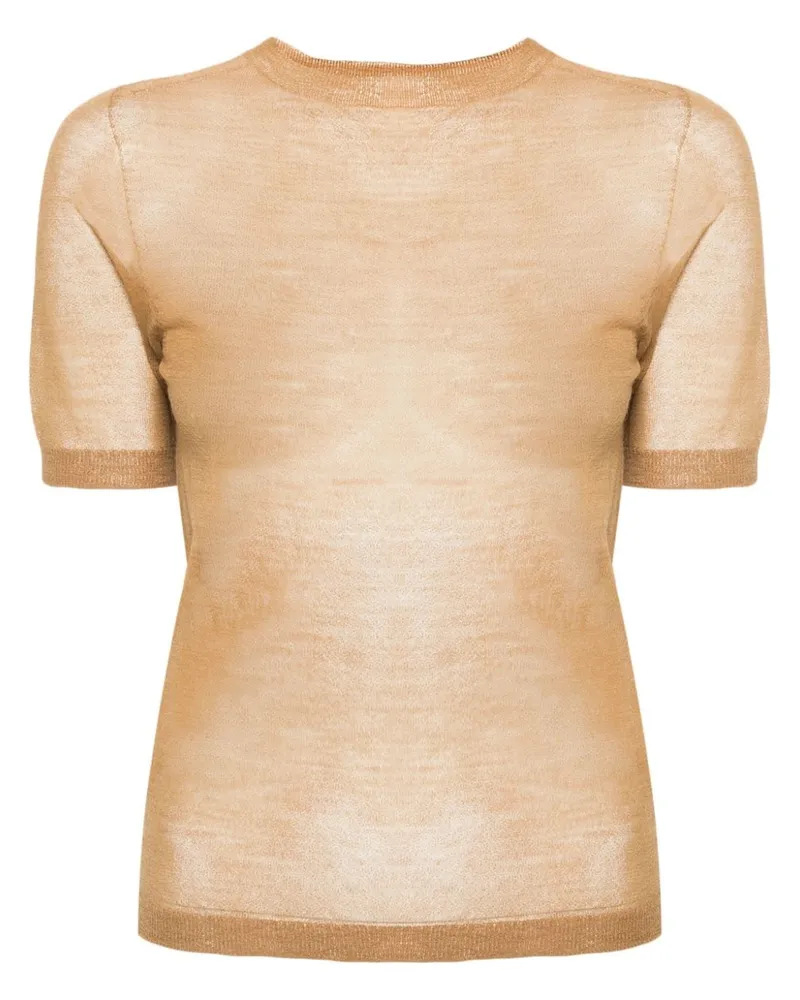 Acne Studios Semi-transparentes T-Shirt - Nude Nude