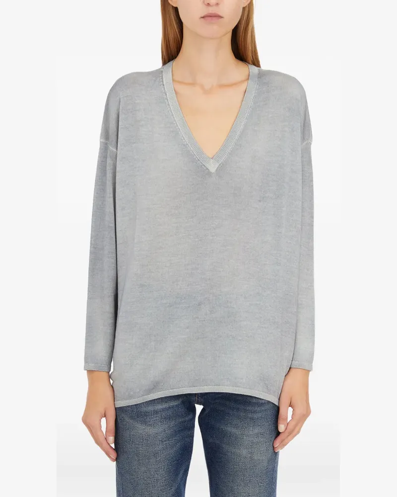 Avant Toi V-neck sweater - Grau Grau