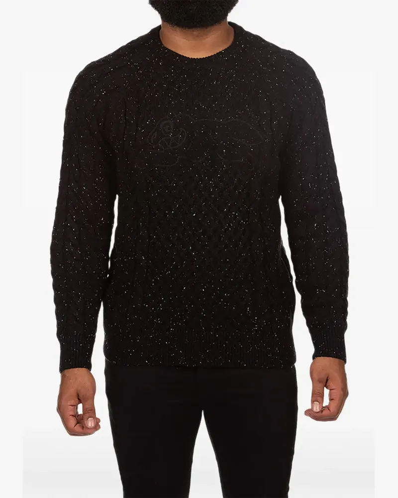 ICECREAM Sprinkles Pullover mit Zopfmuster - Schwarz Schwarz