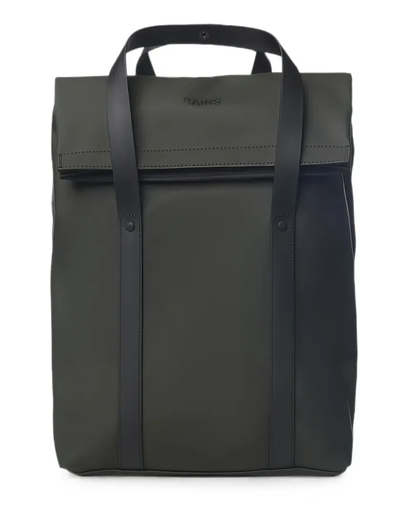 RAINS logo-embossed foldover 2-Way backpack - Grün Grün