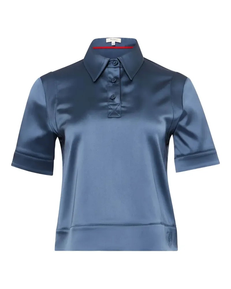 J.W.Anderson Poloshirt aus Satin - Blau Blau