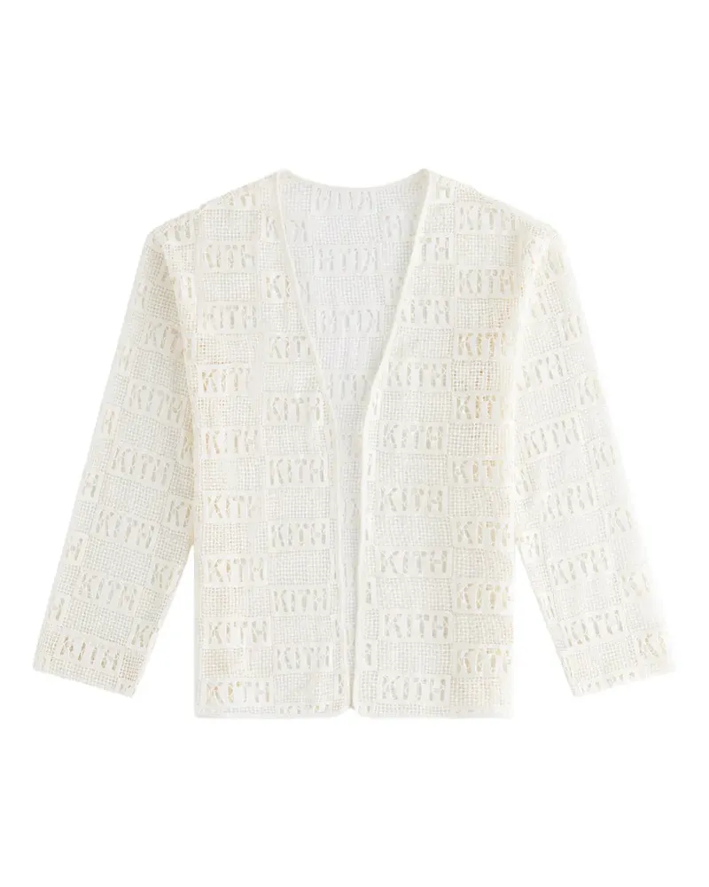 KITH Ethan Cardigan mit Logo - Weiß Weiß