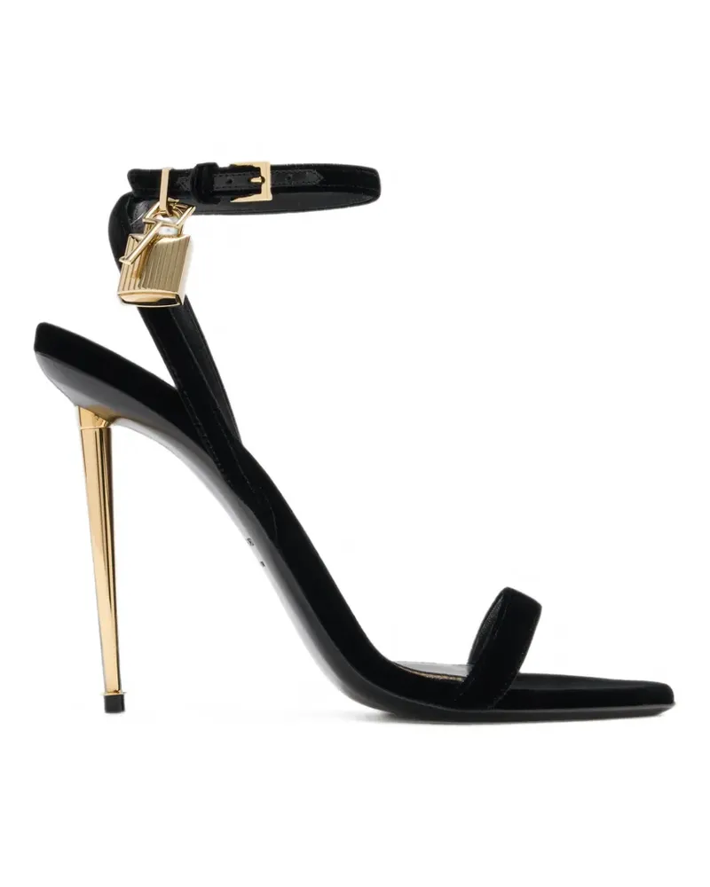 Tom Ford padlock velvet sandals - Schwarz Schwarz