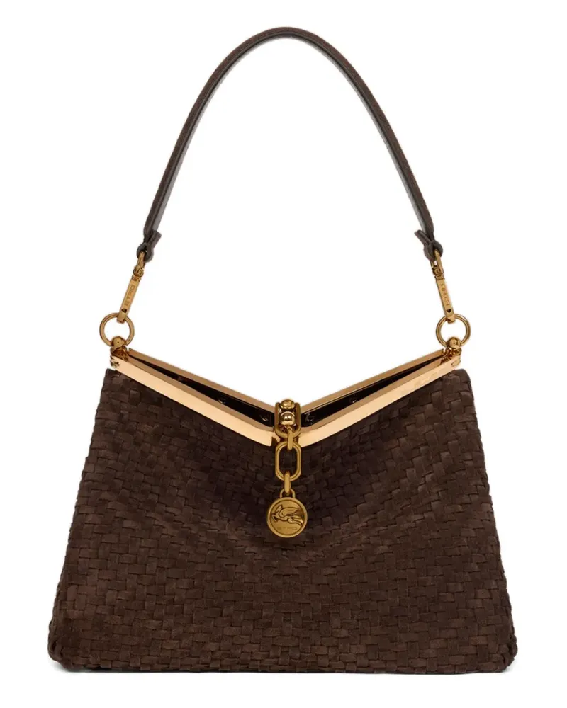 Etro medium Vela suede shoulder bag - Braun Braun