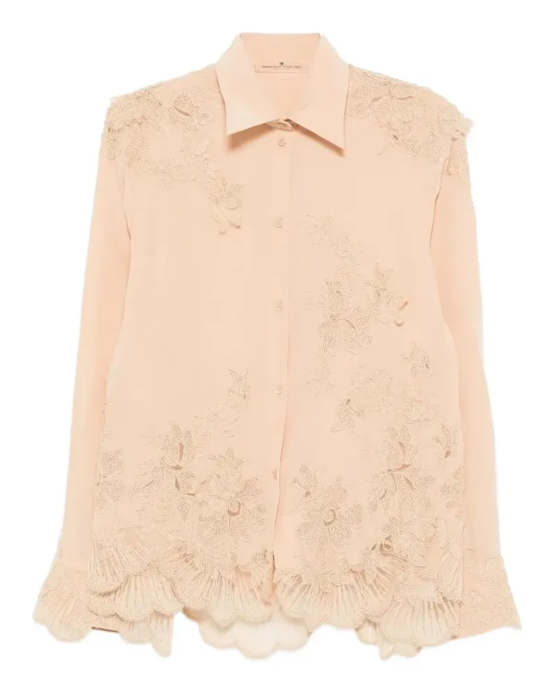 Ermanno Scervino Hemd mit Blumenspitze - Nude Nude