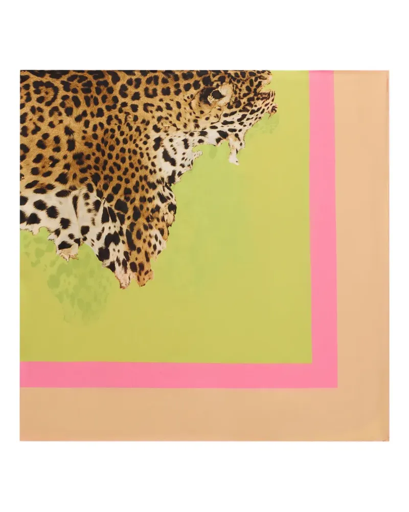 Roberto Cavalli Seidenschal mit Leopardenprint - Nude Nude