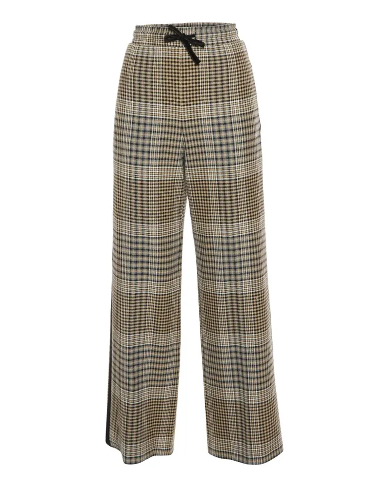 Maje plaid wide-leg trousers - Nude Nude