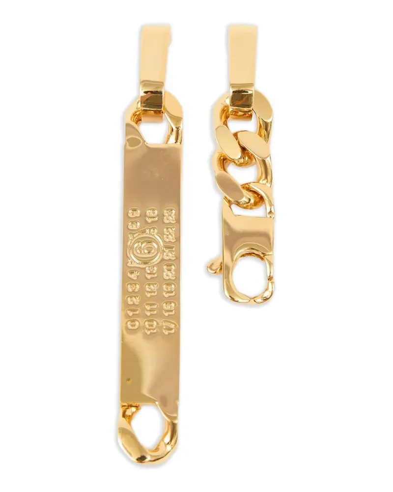 Maison Margiela Hängeohrringe mit Nummern-Motiv - Gold Gold