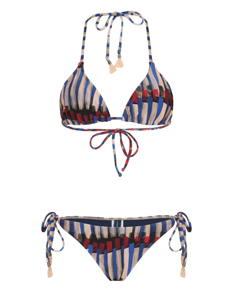 Lygia & Nanny printed tie bikini set - Blau Blau