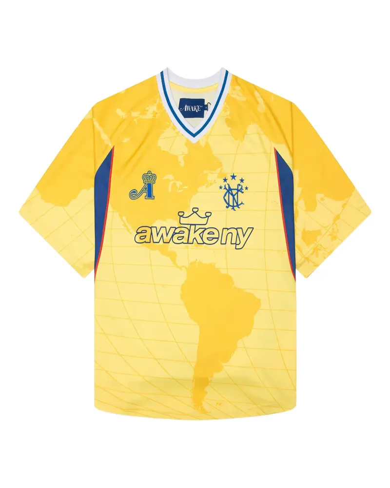 AWAKE NY Mundial Crown t-shirt - Gelb Gelb