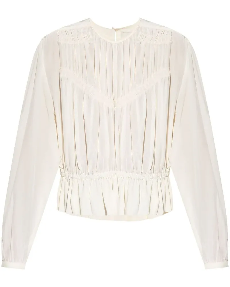 Isabel Marant Geraffte Gelina Bluse - Nude Nude