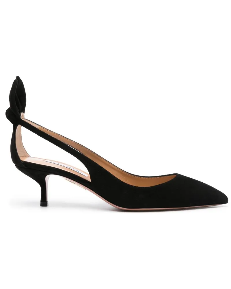 Aquazzura Pumps mit Schleife 50mm - Schwarz Schwarz
