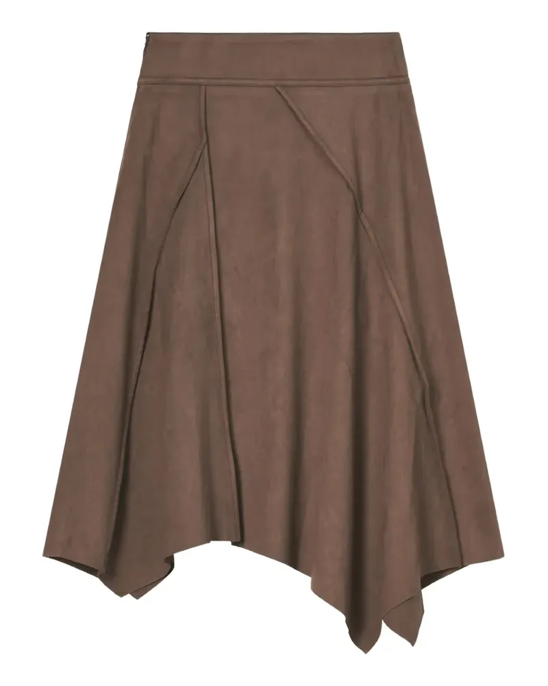 b+ab asymmetric panelled midi skirt - Braun Braun