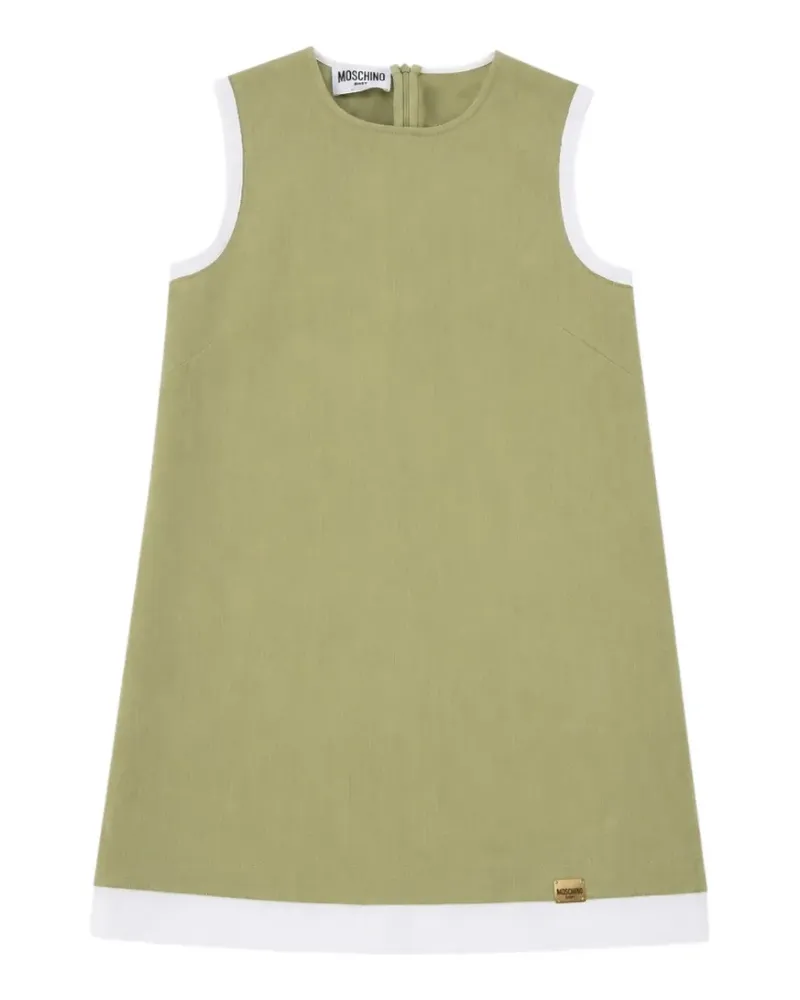 Moschino Trägerkleid mit Kontrastborten - Grün Grün