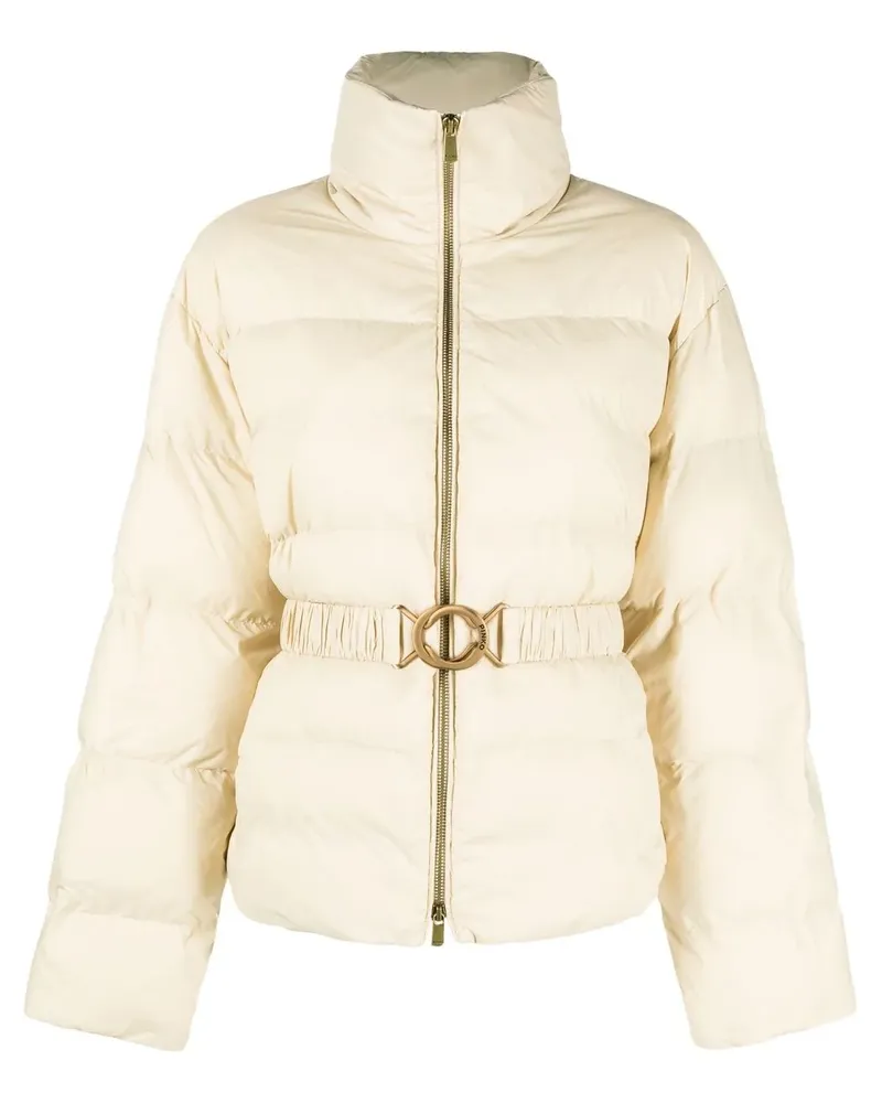 Pinko Daunenjacke mit Logo-Kragen - Nude Nude