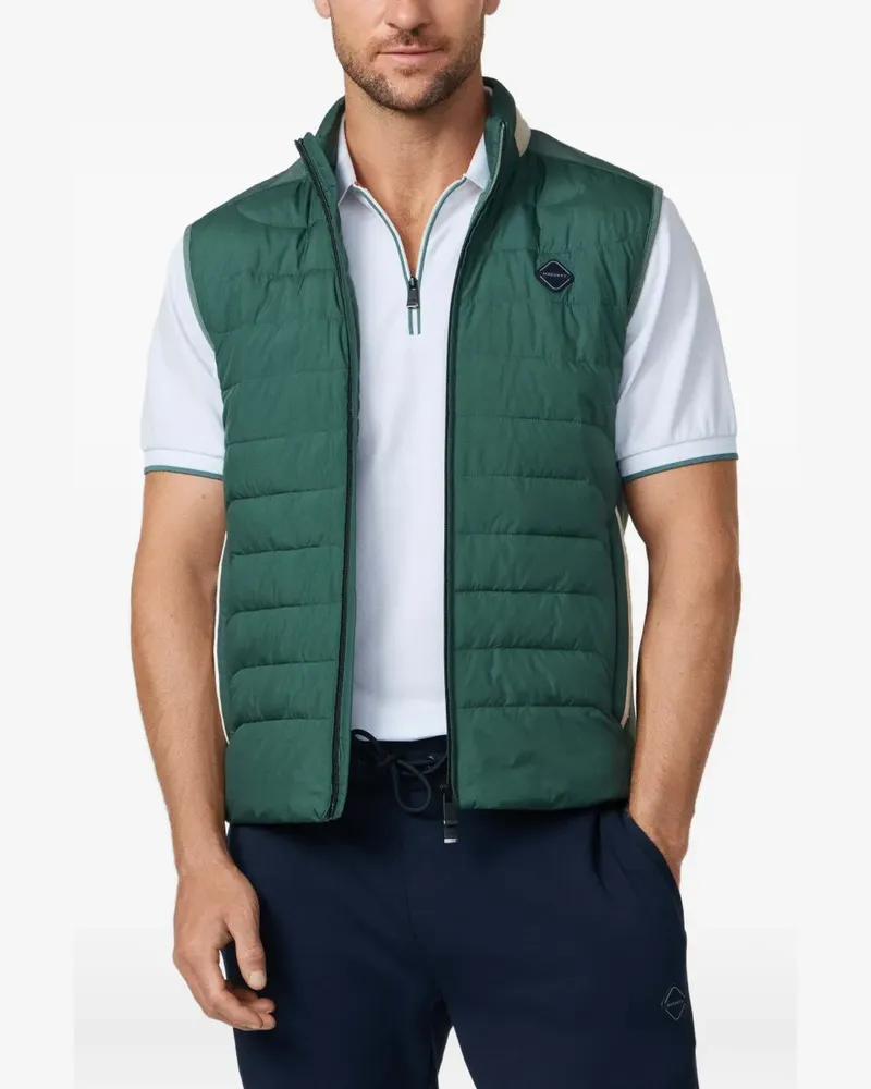 Hackett Wildlederweste mit Ziernähten - Grün Grün