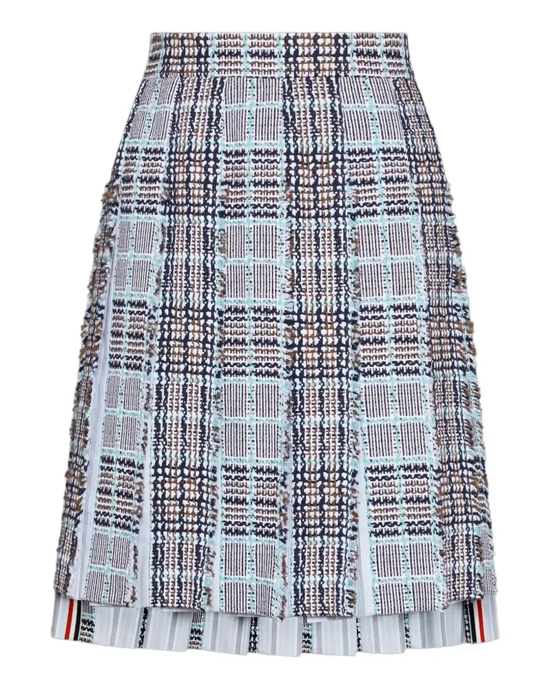 Thom Browne Karierter Midirock - Blau Blau