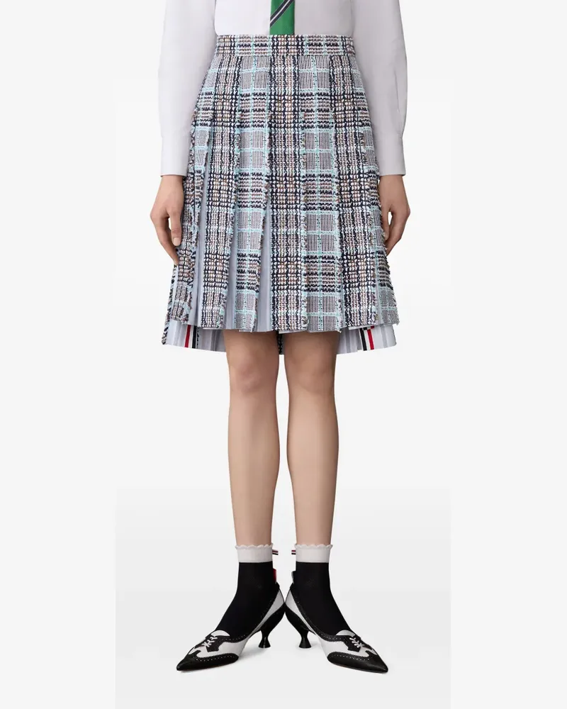 Thom Browne Karierter Midirock - Blau Blau