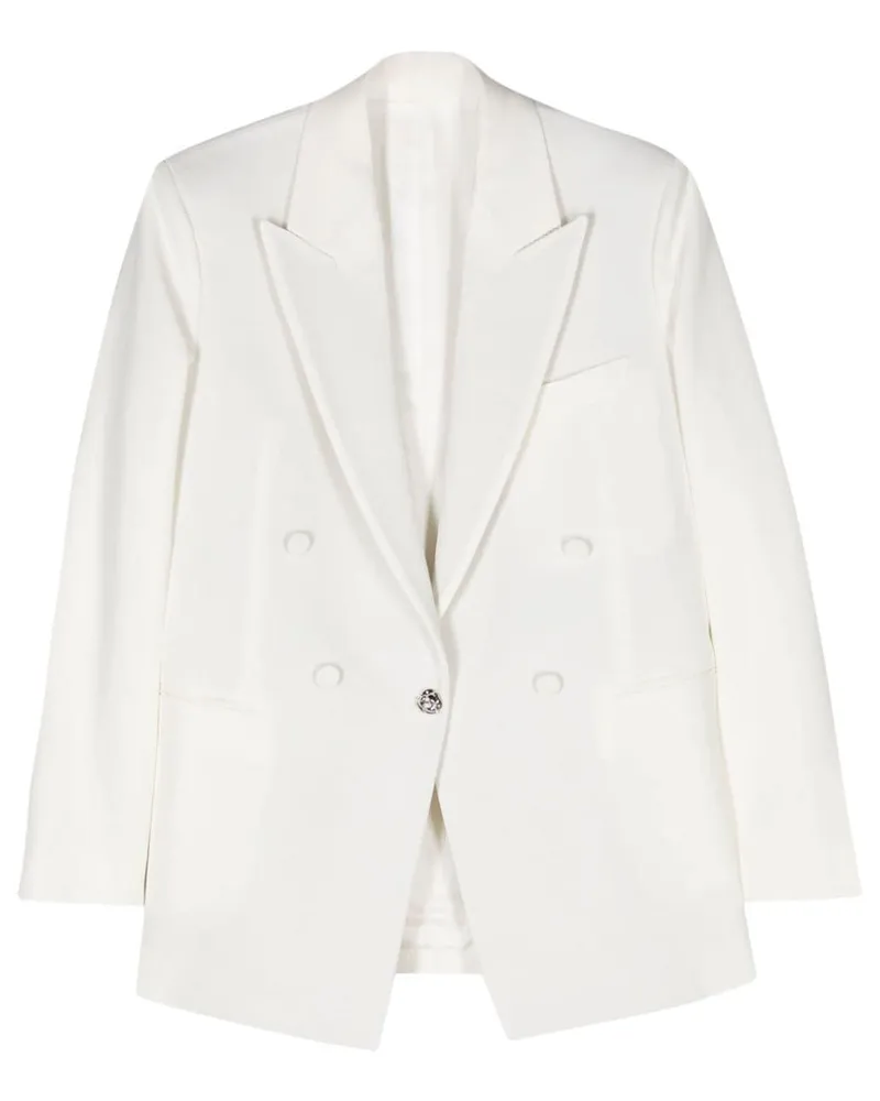 Lanvin Einreihiger Blazer mit rosenförmigen Knöpfen - Weiß Weiß