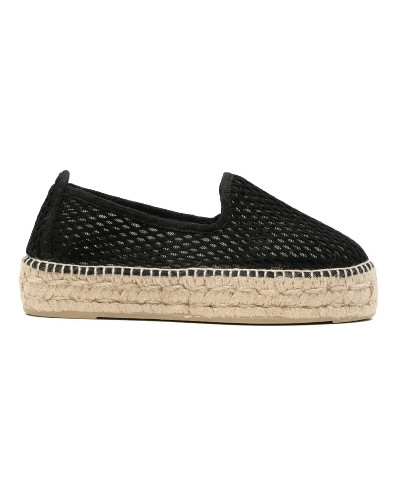 Manebí mesh-knit platform espadrilles - Schwarz Schwarz