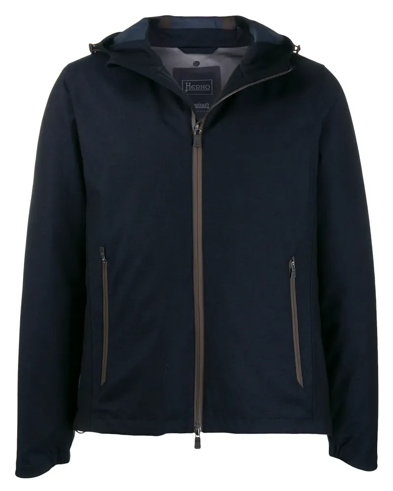Herno Gefütterte Kapuzenjacke - Blau Blau