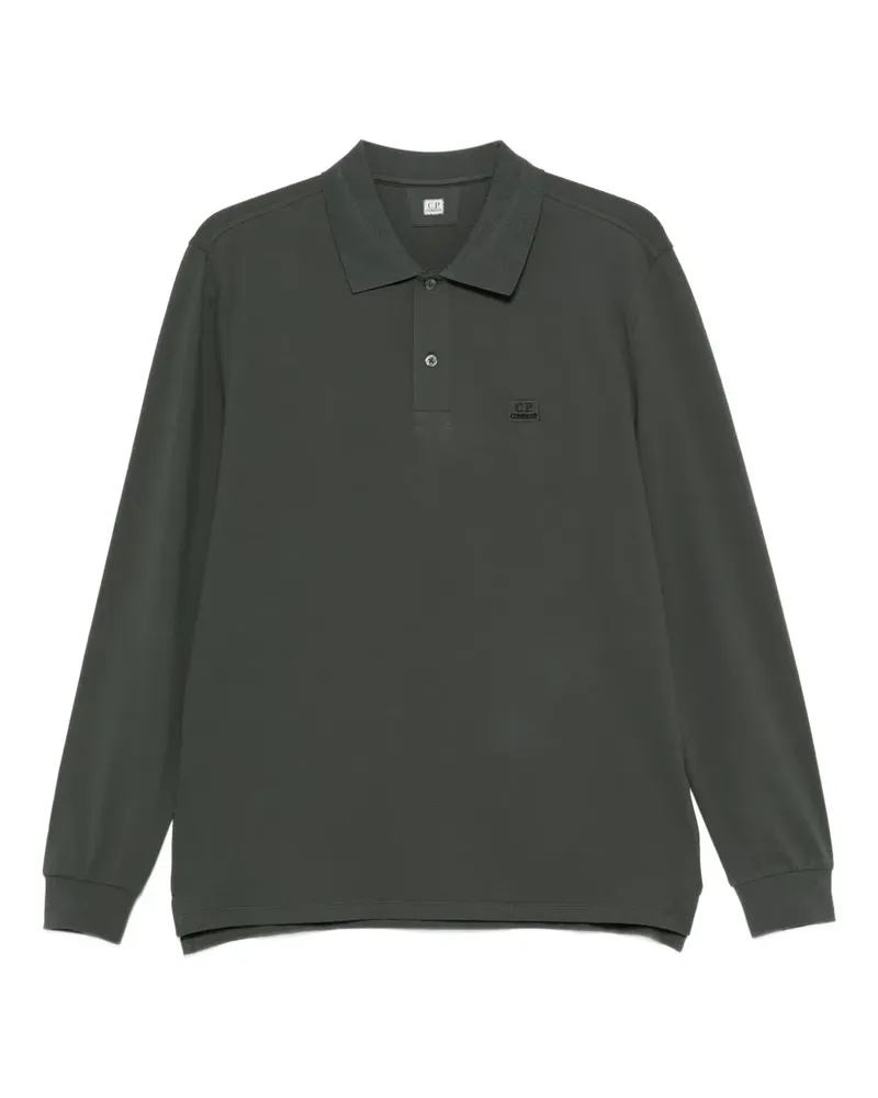 C.P. Company Poloshirt mit Logo-Patch - Grau Grau