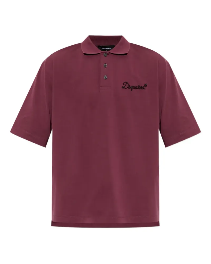 Dsquared2 polo with embroidered logo - Rot Rot
