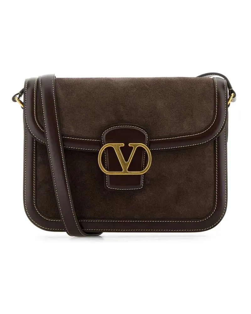 Valentino Garavani 9TO5 Schultertasche aus Leder - Braun Braun
