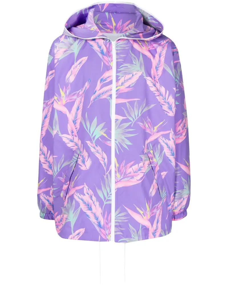 Fumito Ganryu Jacke mit botanischem Print - Violett Violett
