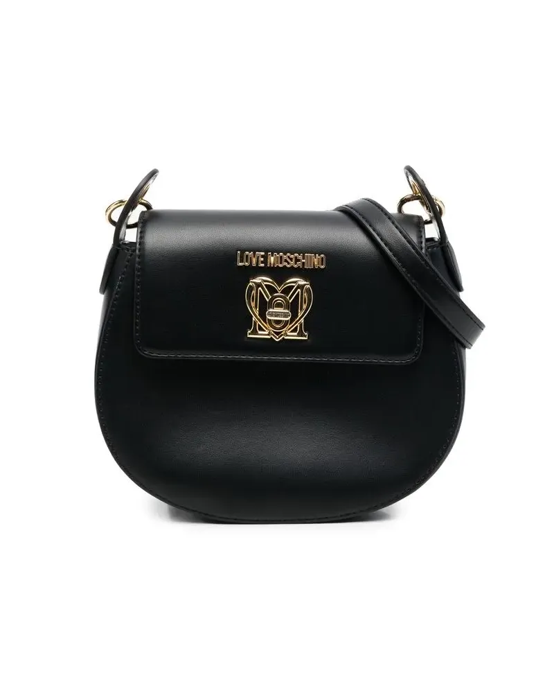 Moschino Shopper mit Logo-Schild - Schwarz Schwarz