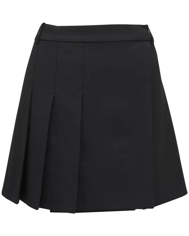 Alexander McQueen Minirock mit Falten - Schwarz Schwarz