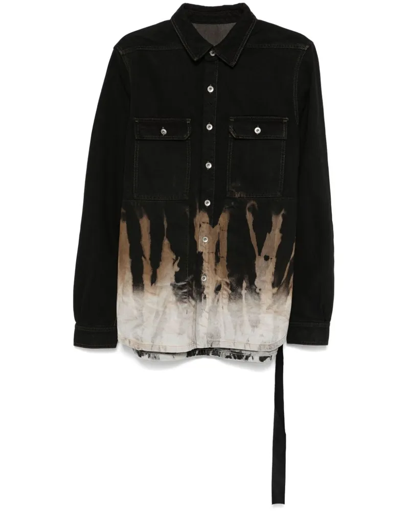 DRKSHDW by Rick Owens Klassische Jeans-Hemdjacke - Schwarz Schwarz