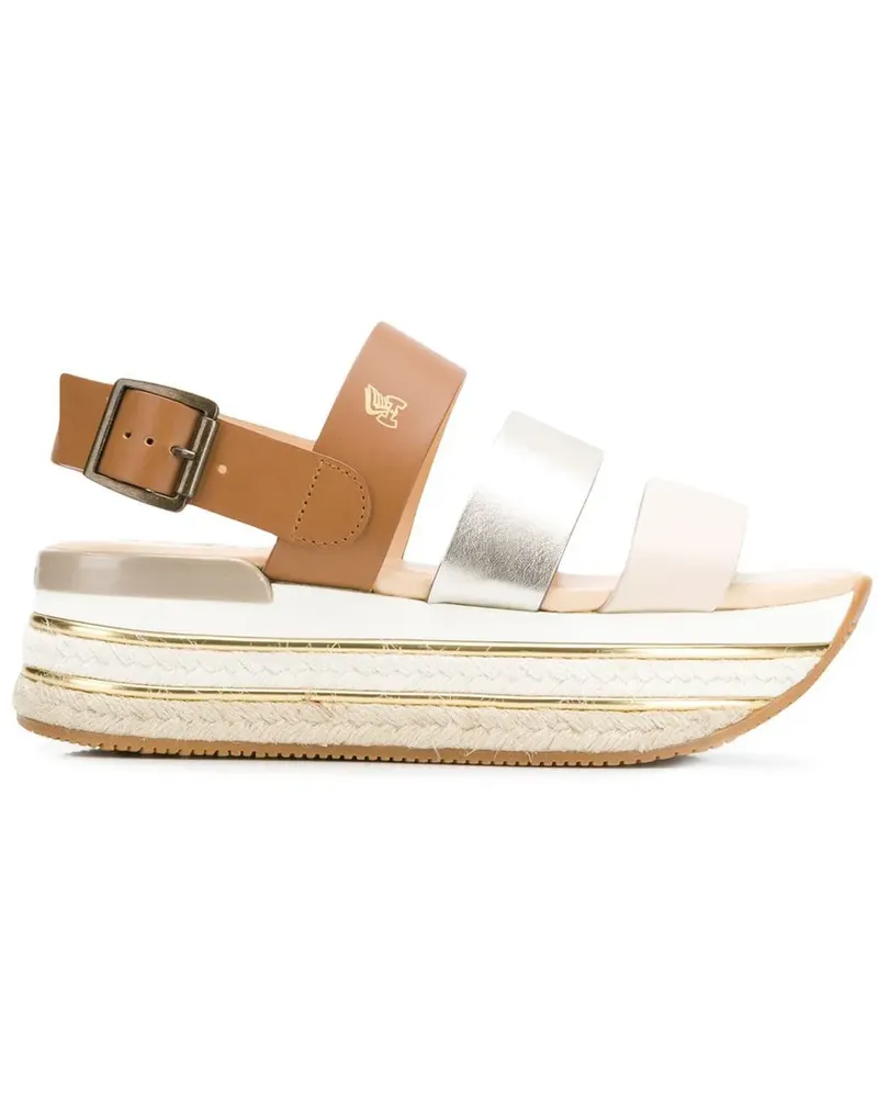 Hogan Sandalen mit Plateausohle - Braun Braun
