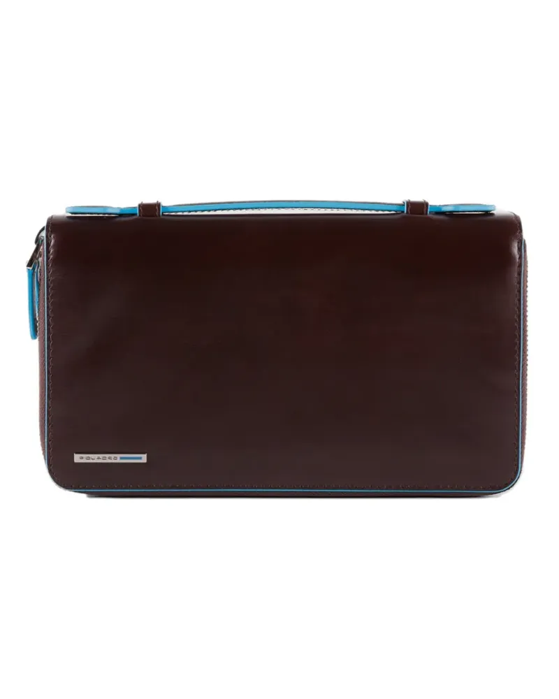 Piquadro logo-plaque wallet - Braun Braun