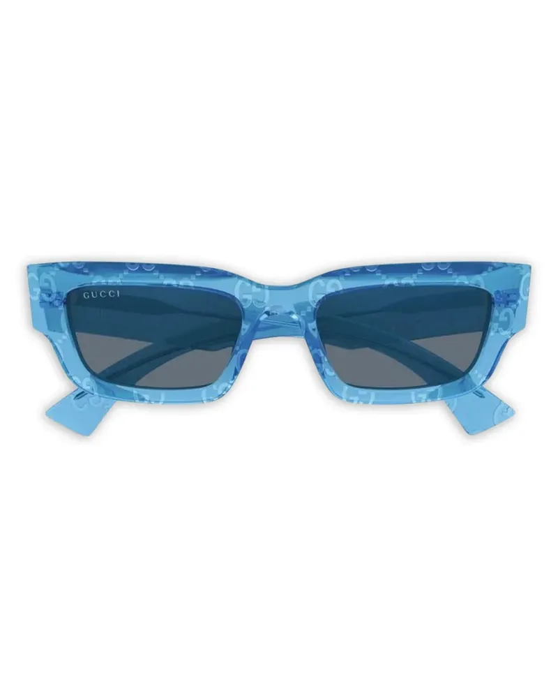 Gucci Monogram rectangle sunglasses - Blau Blau