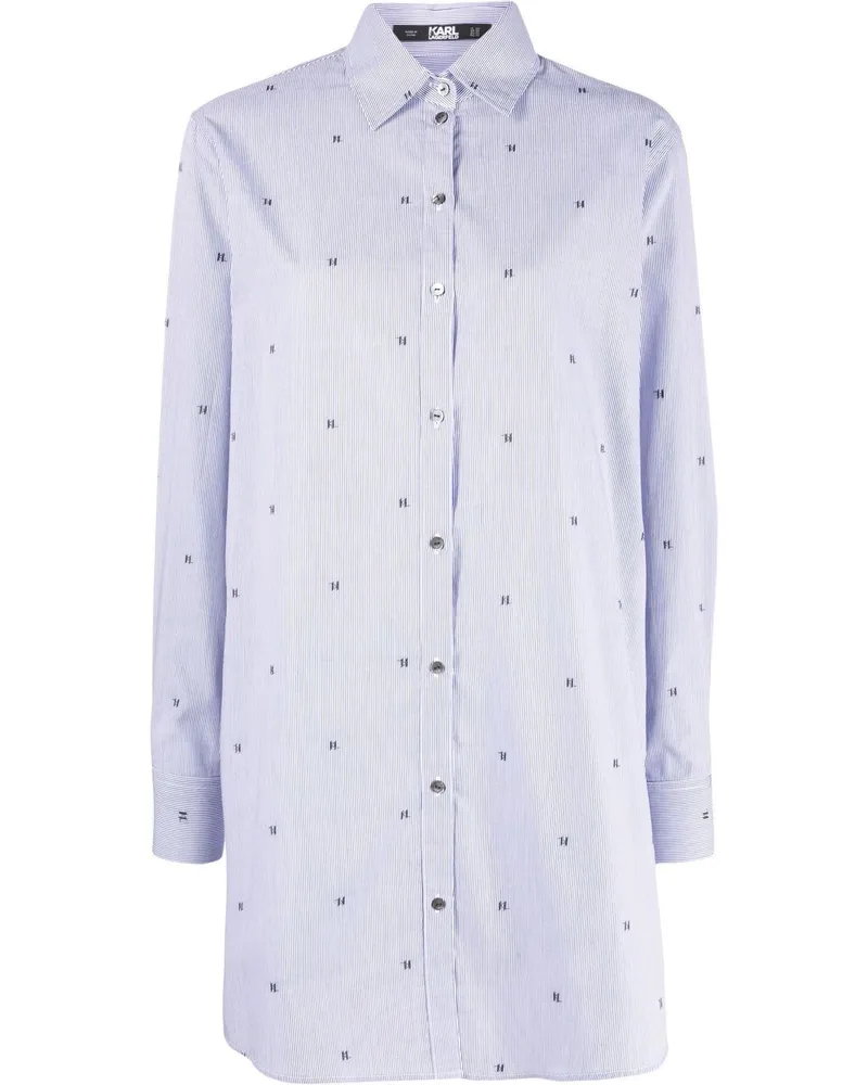 Karl Lagerfeld Tunika mit Monogrammstreifen - Blau Blau