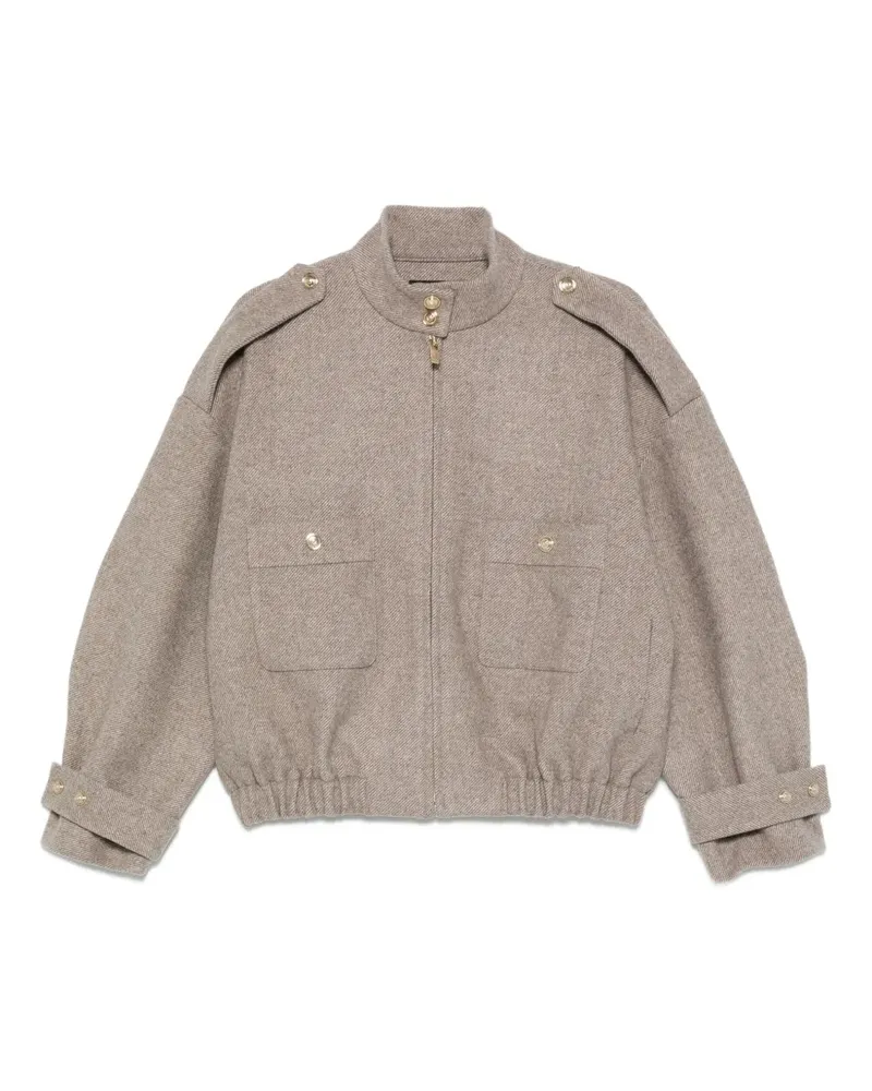 Maje Bomberjacke mit Knopfdetail - Nude Nude