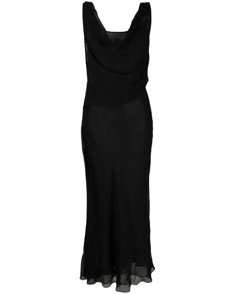 Christopher Esber Drapiertes Seidenkleid - Schwarz Schwarz