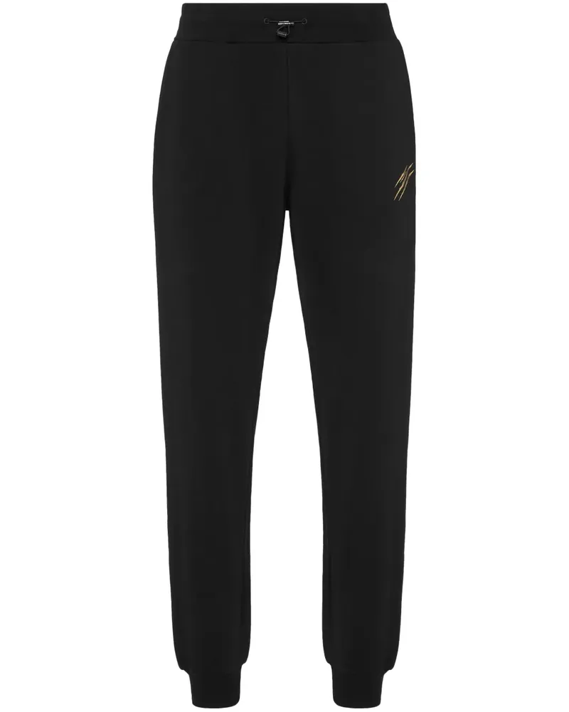 Philipp Plein Label Loose Jogginghose - Schwarz Schwarz