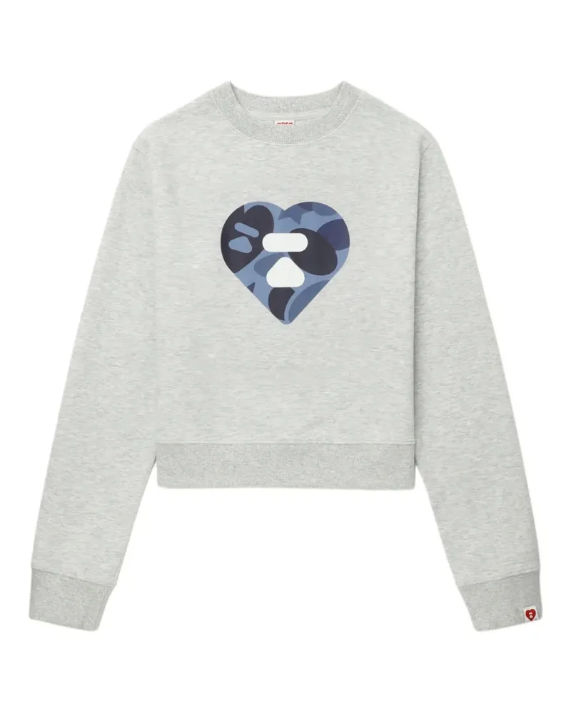BAPE Oberteil mit Herz-Print - Grau Grau
