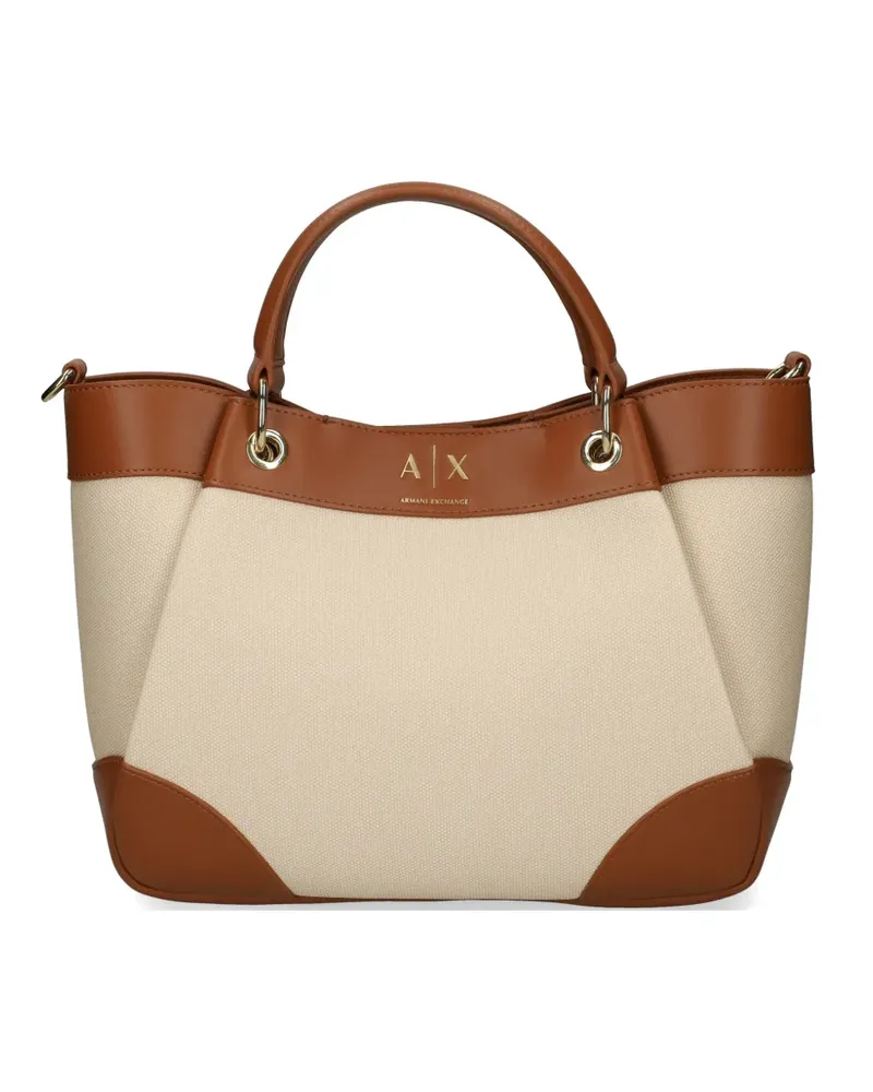 Armani Exchange Shopper mit Logo - Nude Nude