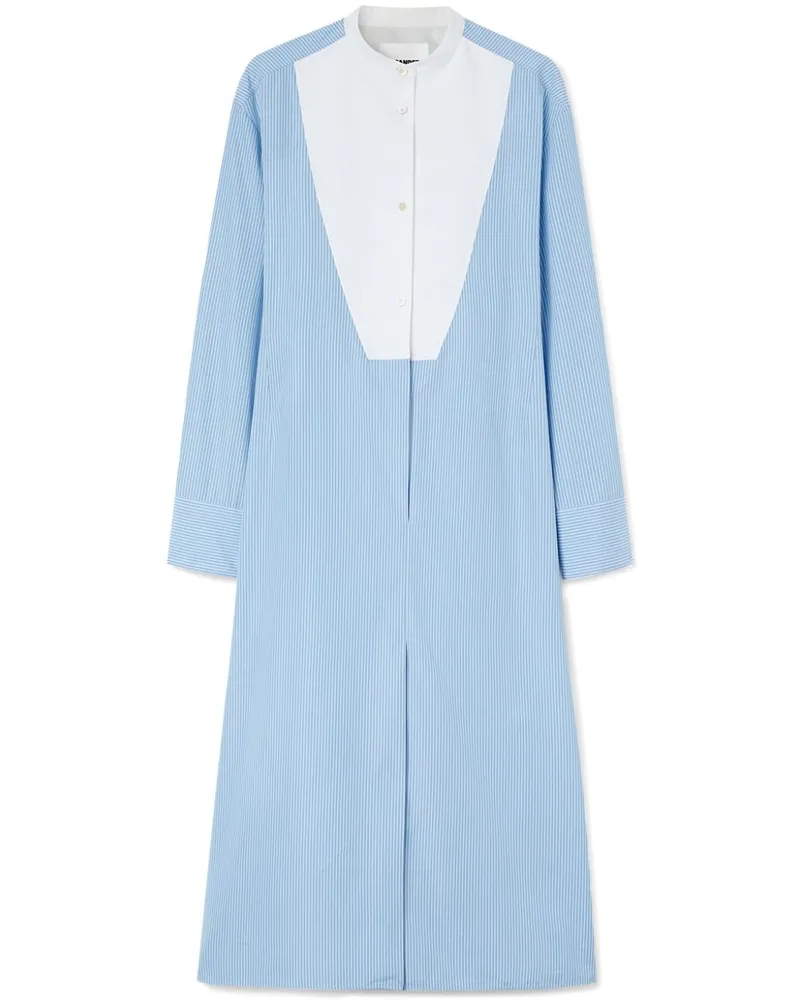 Jil Sander Hemdkleid aus Popeline Blau