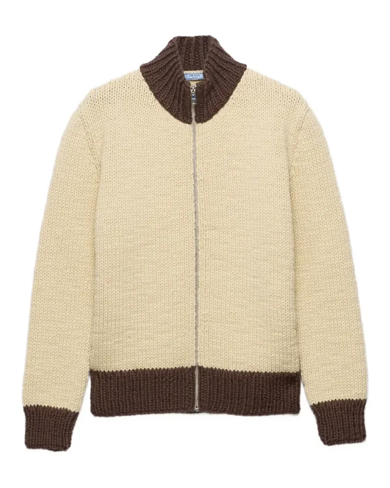 Prada Cardigan mit Reißverschluss - Nude Nude
