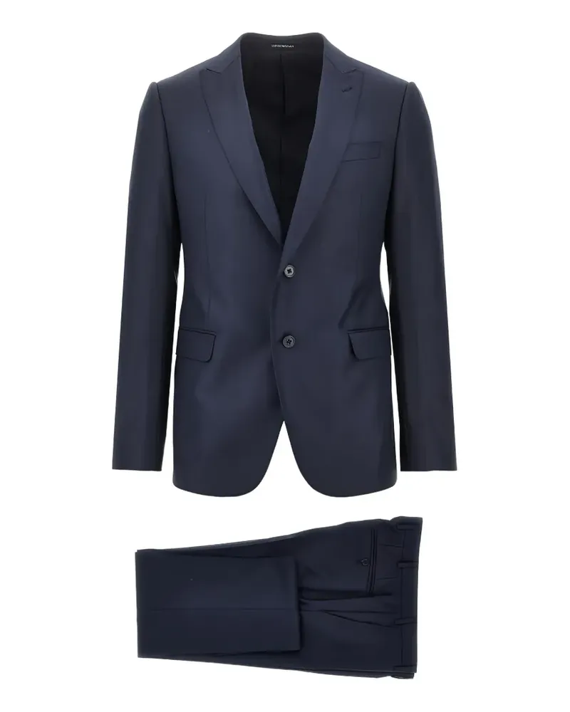 Emporio Armani single-breasted wool suit - Blau Blau