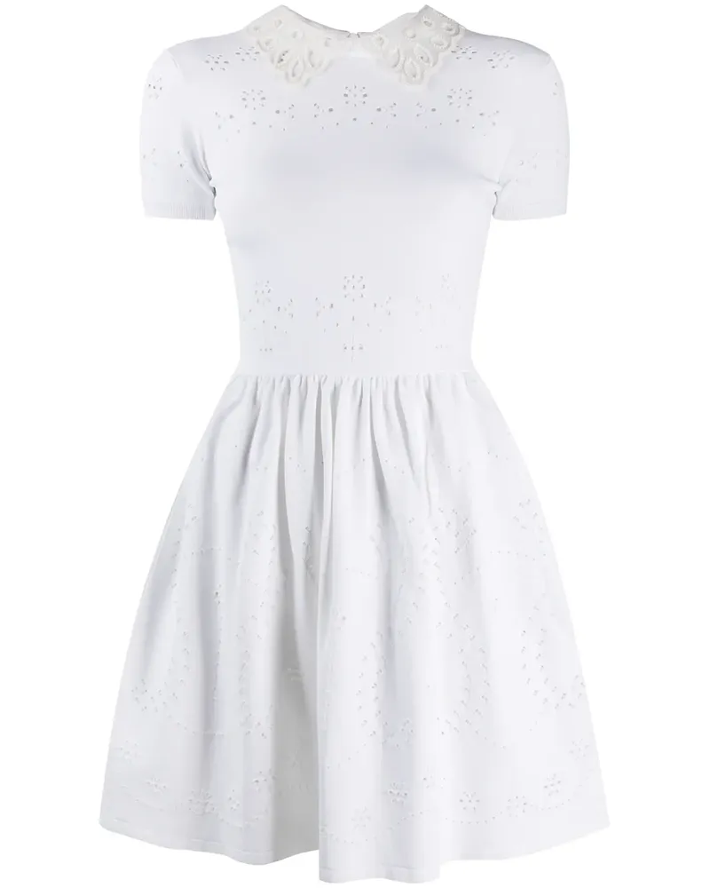 Valentino Garavani Kleid mit Bubikragen - Weiß Weiß
