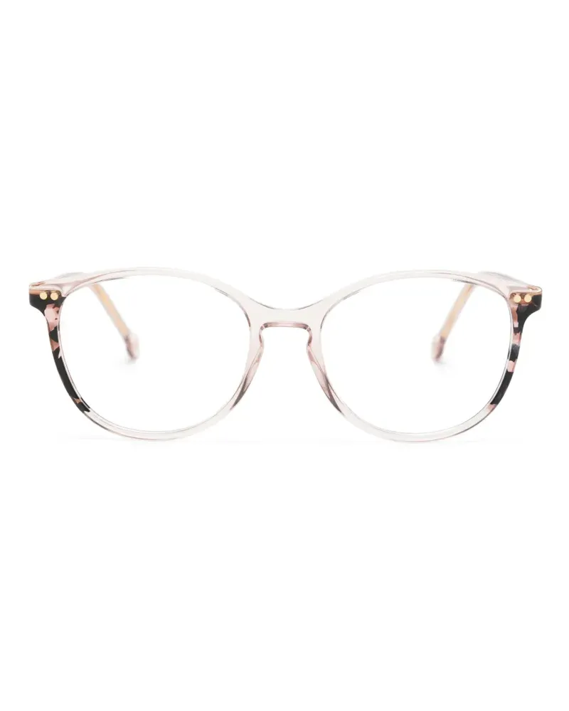 Carolina Herrera New York Brille mit rundem Gestell - Nude Nude