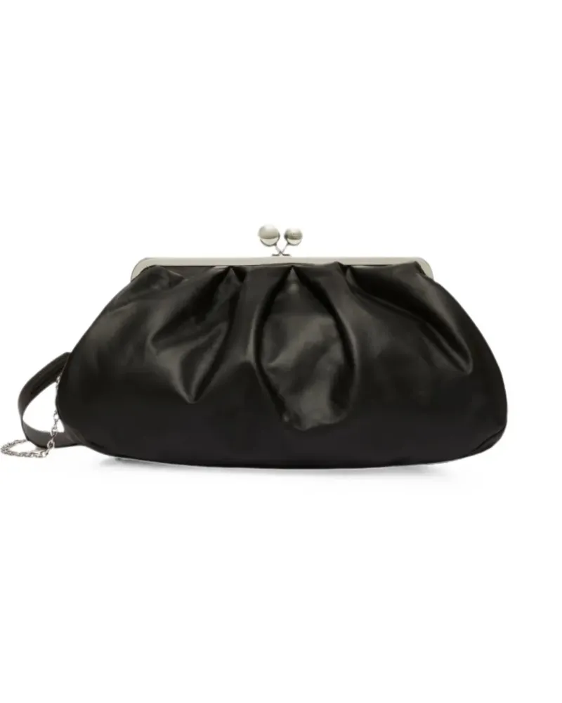 Max Mara large sheepskin Pasticcino bag - black - Schwarz Schwarz